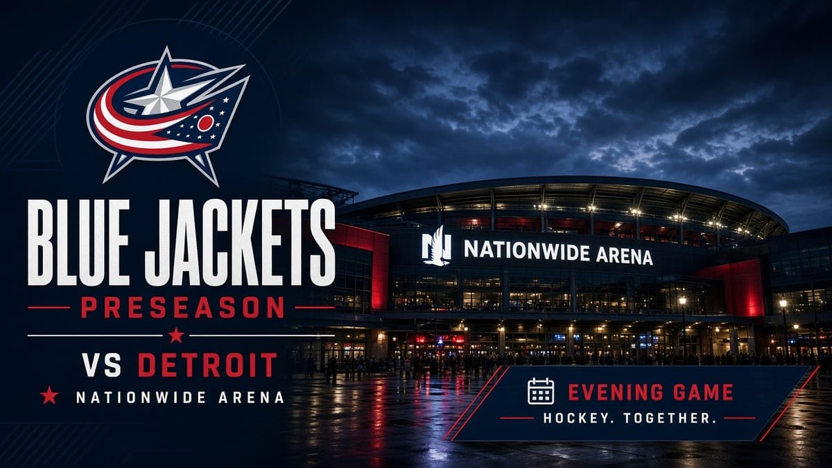 Blue Jackets Preseason vs Detroit in Arena District