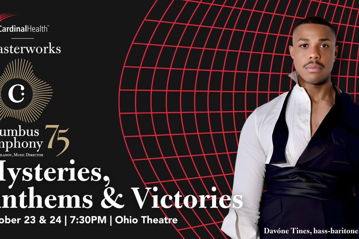 Columbus Symphony Mysteries Anthems and Victories promo with Davone Tines