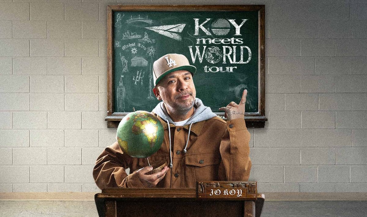 Jo Koy Koy Meets World comedy tour promo art