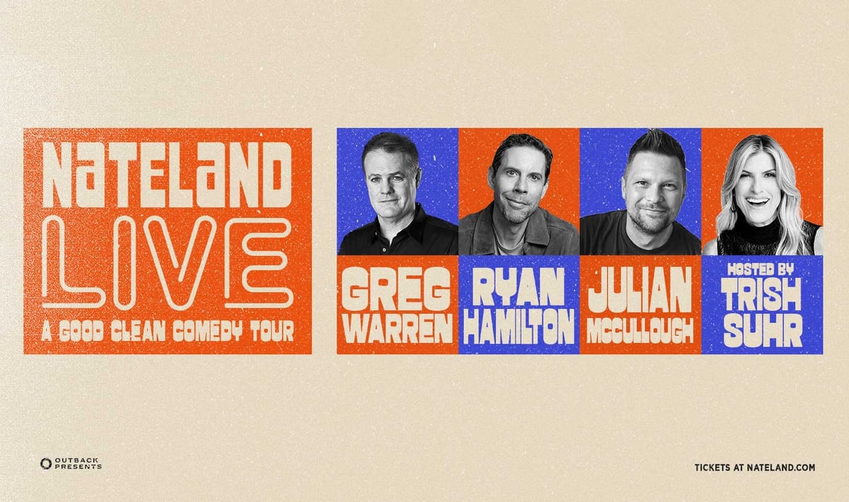 Nateland Live Good Clean Comedy Tour promo art