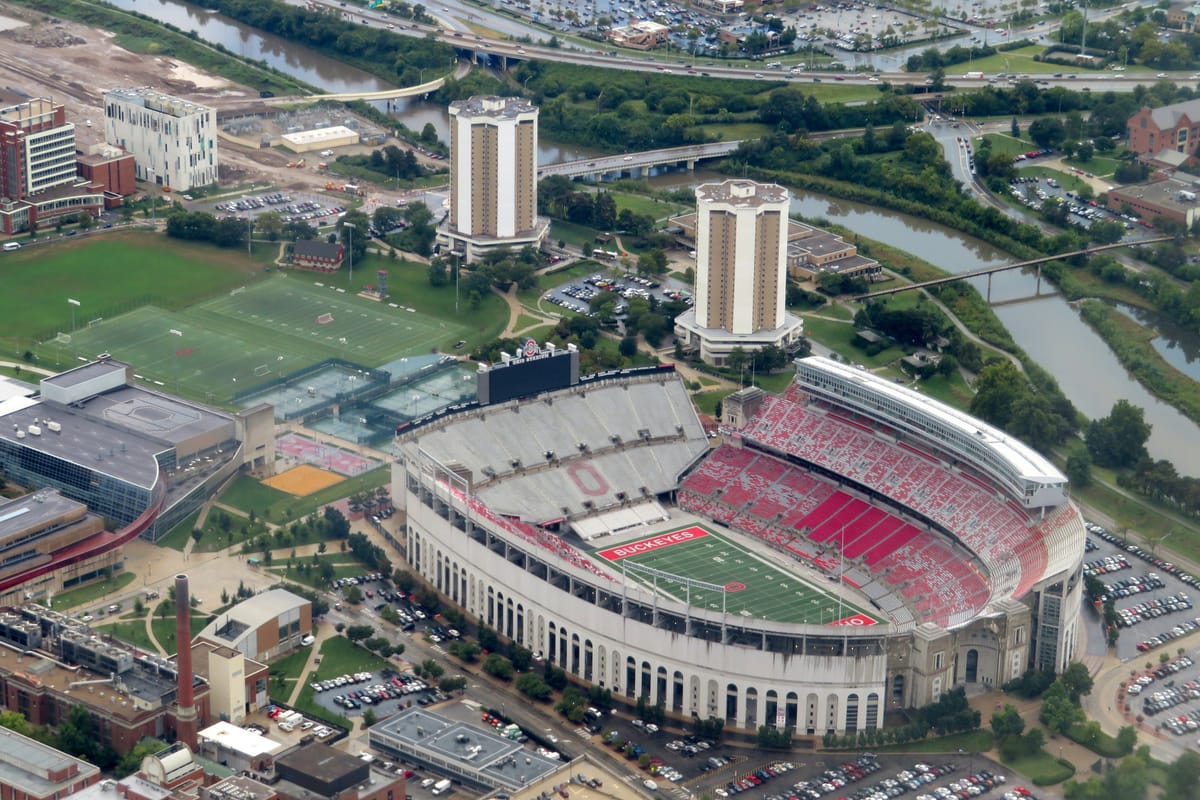 Ohio Stadium aerial for The Game vs Michigan