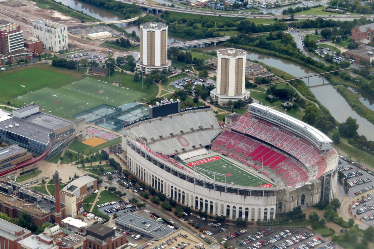 Ohio Stadium aerial for Buckeyes vs Northwestern