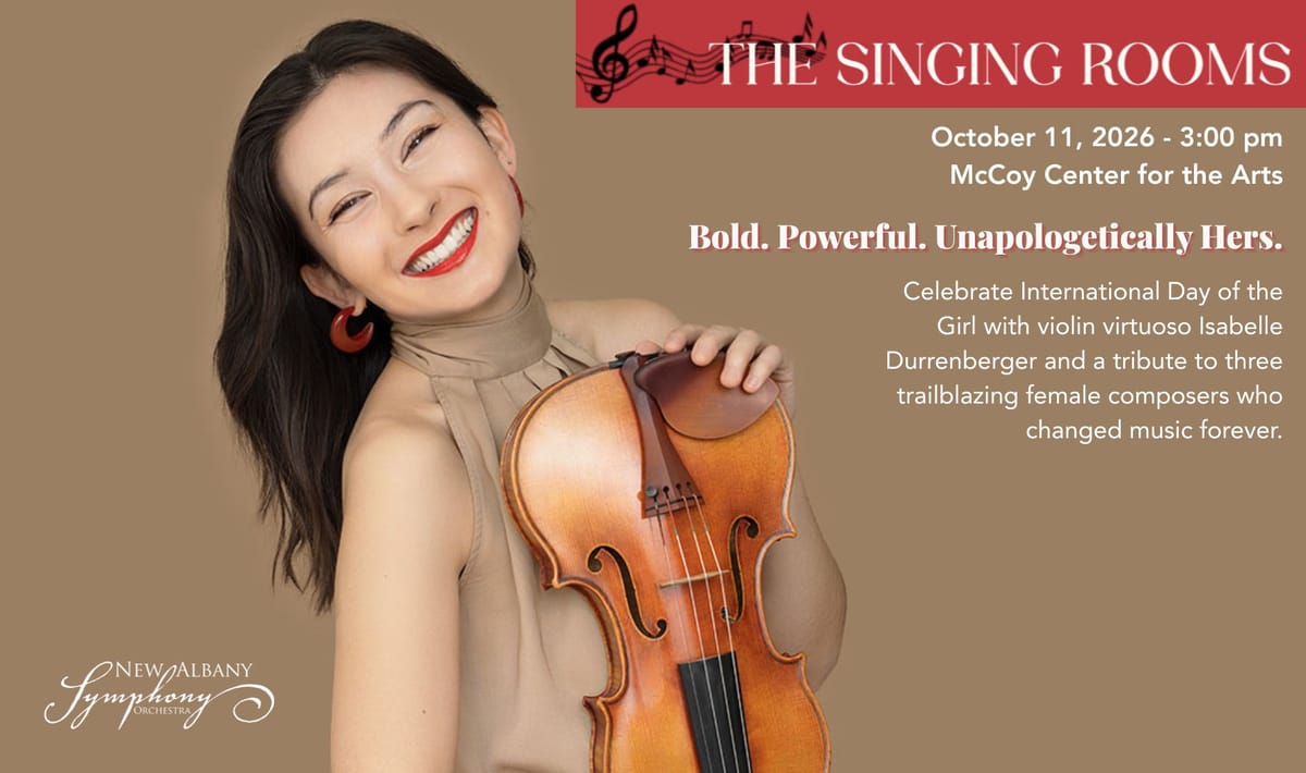 The Singing Rooms New Albany Symphony concert promo art