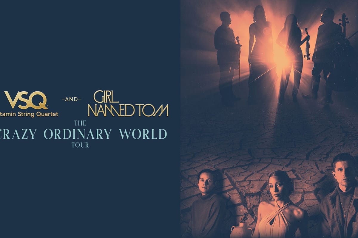 Vitamin String Quartet and Girl Named Tom Crazy Ordinary World Tour promo