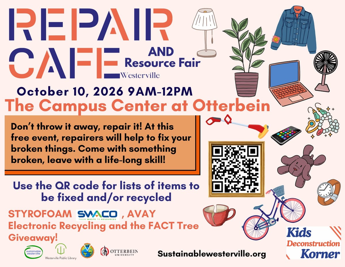 Volunteers repairing household items at a community repair cafe