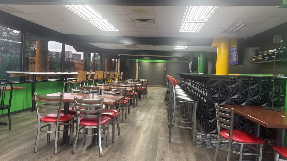Dining room inside Teff & Fire Sports Bar & Grill on South Hamilton Road