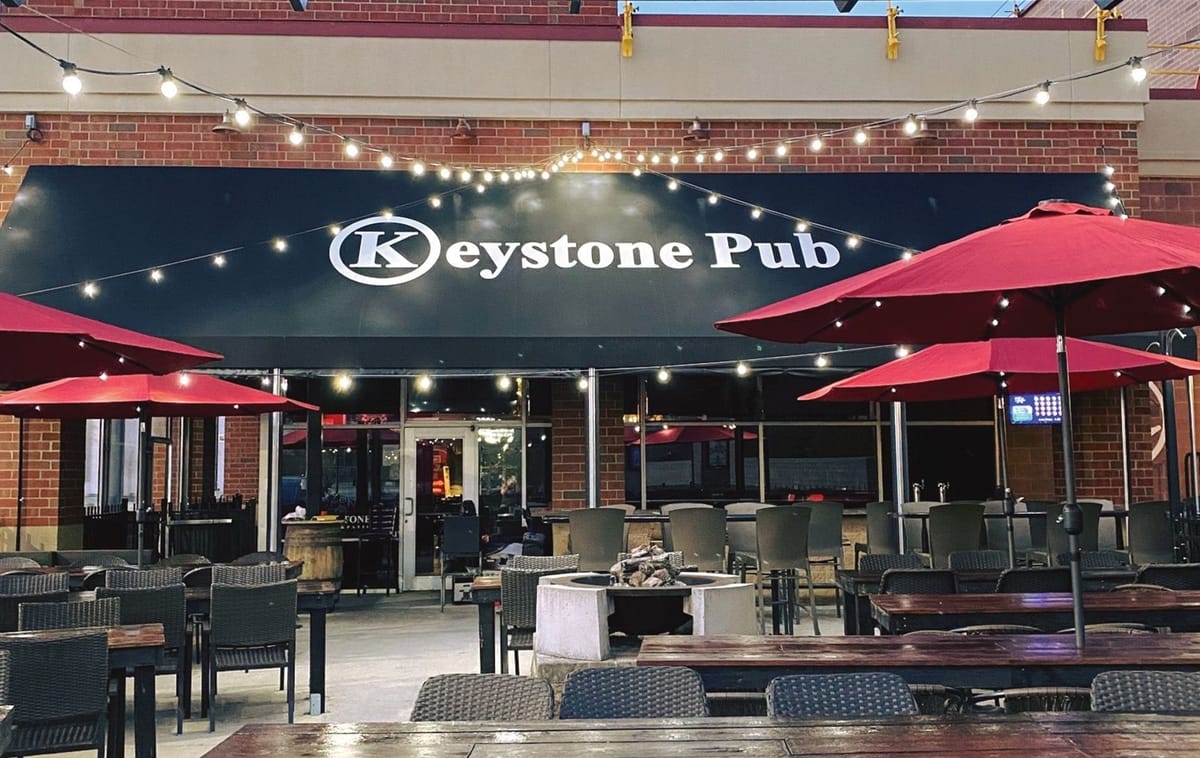 Keystone Pub patio and awning, a Columbus Trivia Challenge Thursday stop
