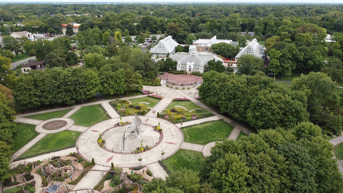 Franklin Park Conservatory grounds and glasshouses