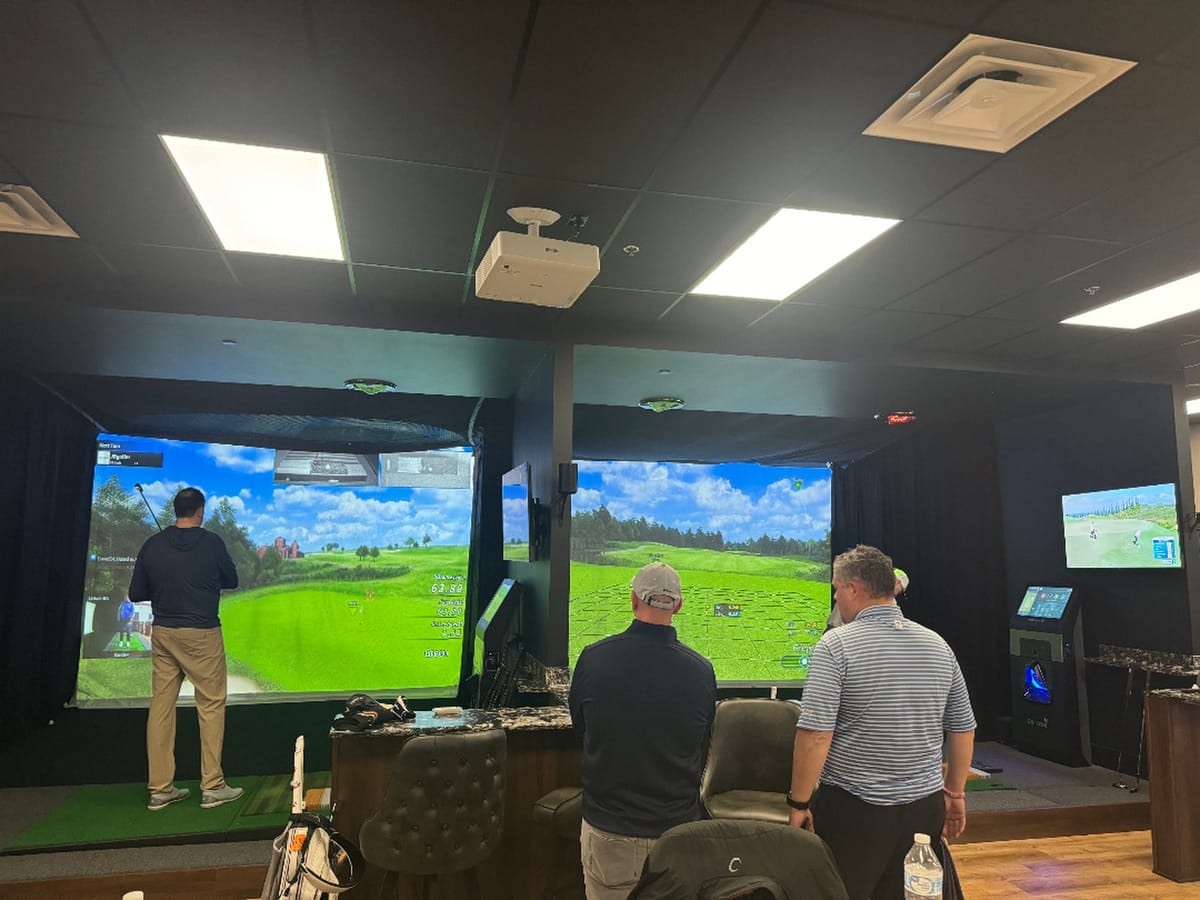 Dual Golfzon simulator bays at The Golf House Dublin